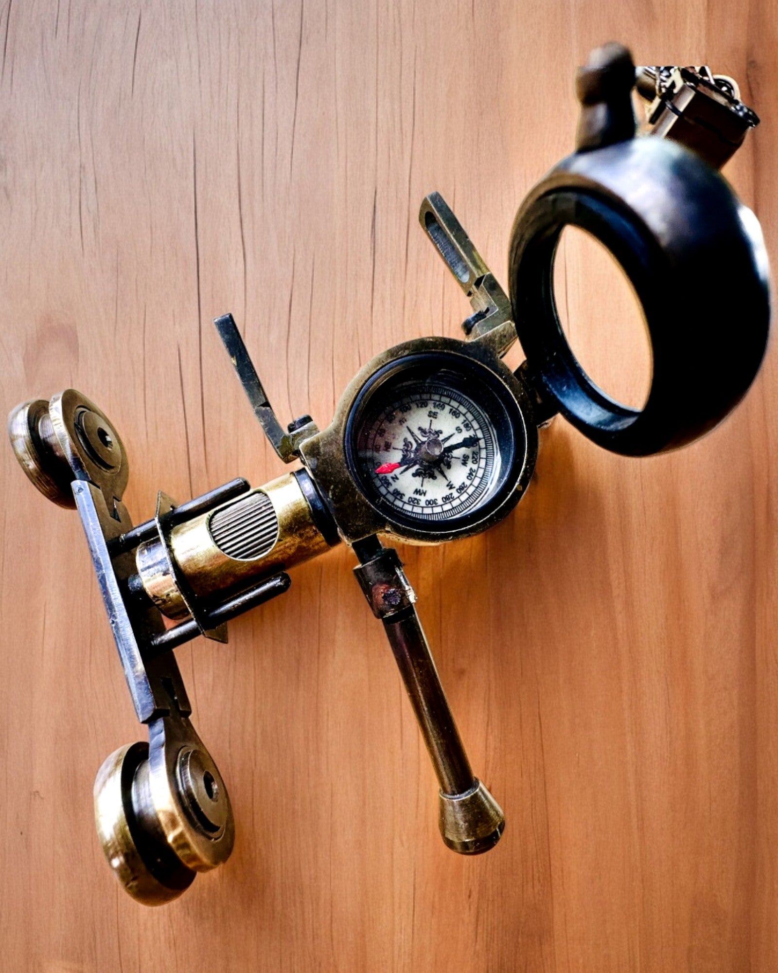 Binocular Nautica - Exklusivt Vintage-tillbehör - Handgjord med Graveringsalternativ, kontorsdekoration, premium