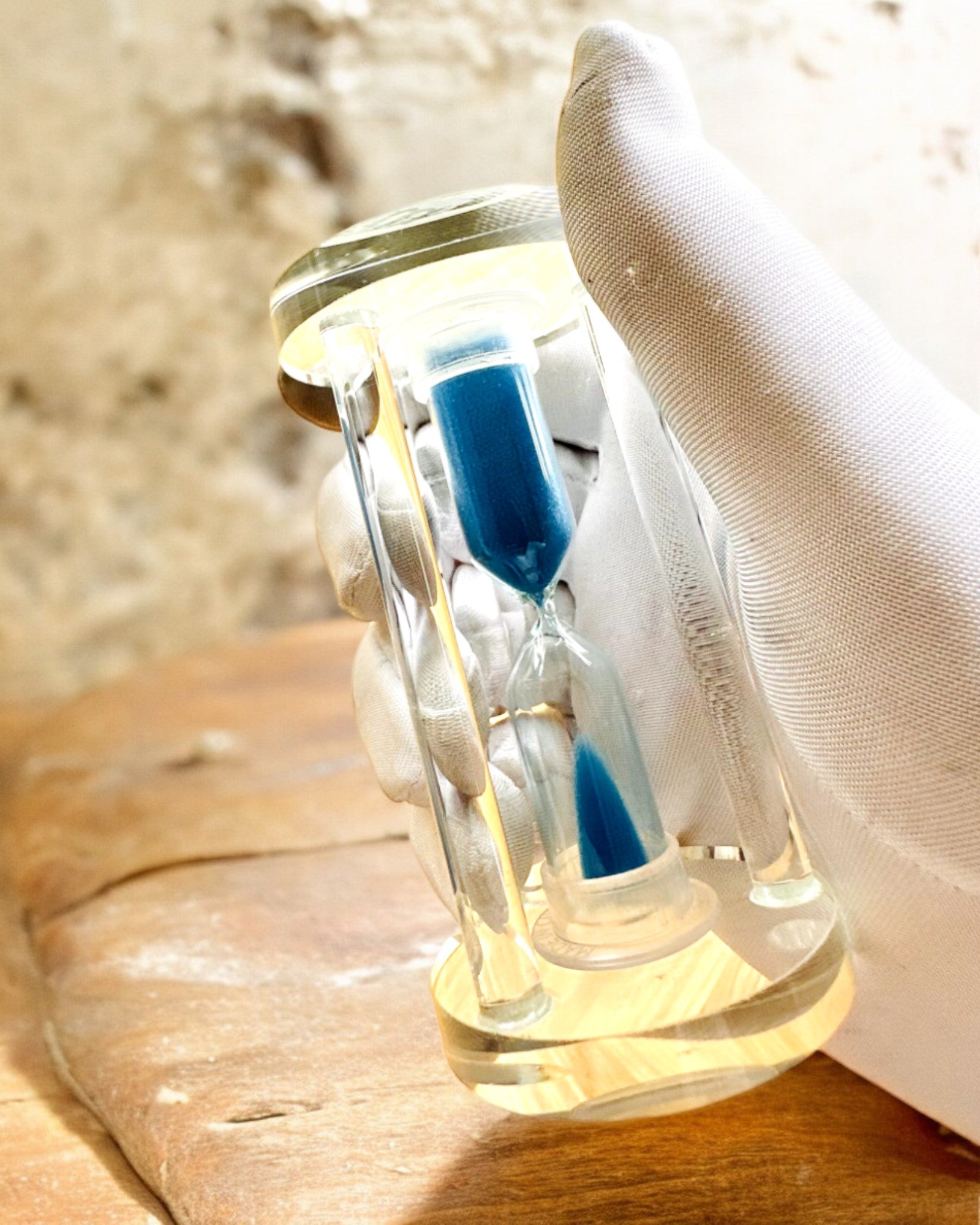 Timglas "Blue Elegance", 10 cm höjd, mäter 10 minuter