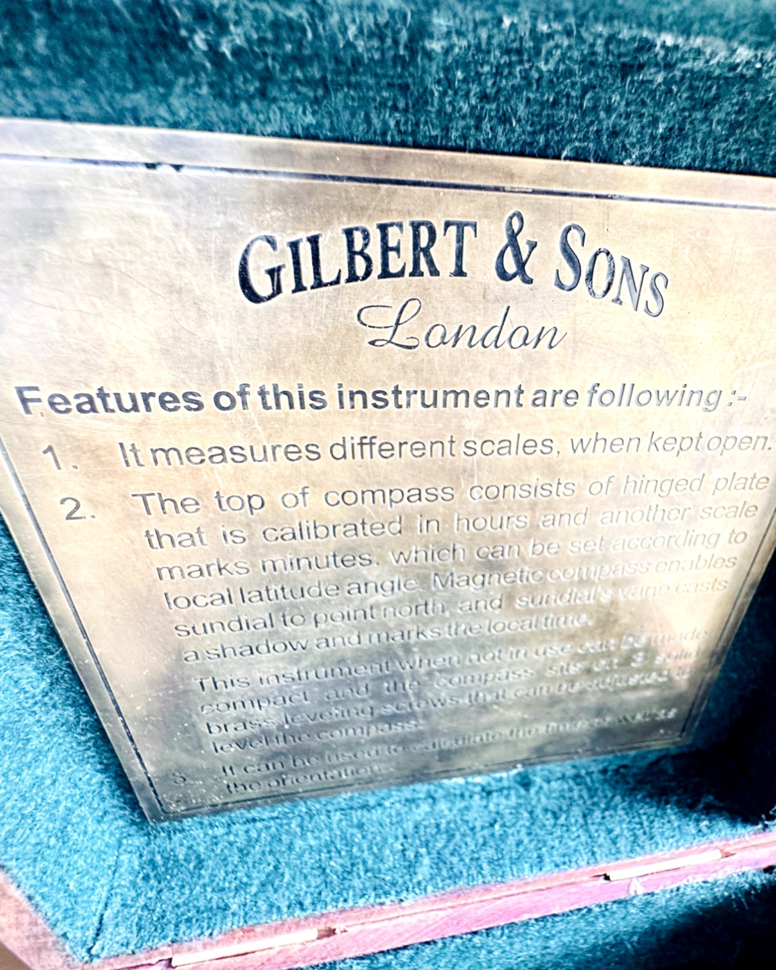 Stora Trälåda för Kompass "Gilbert & Sons" med Graveringsmöjlighet