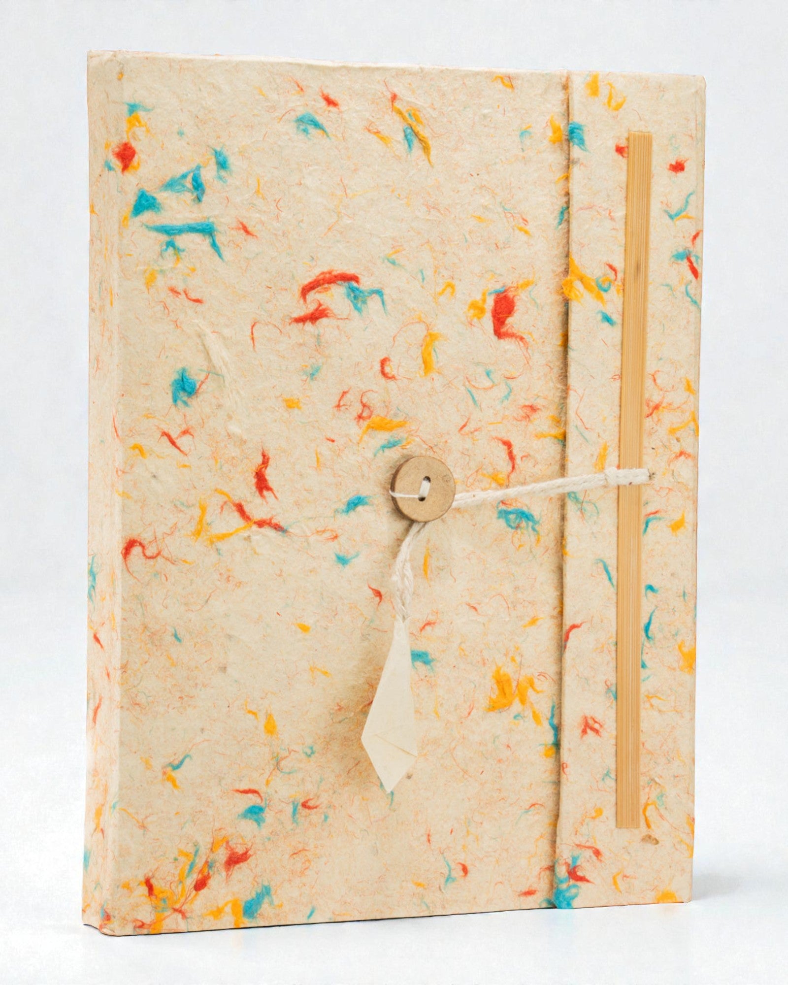 Stor Lokta-anteckningsbok i bomull, blandade färger (21x15cm) - 45 blad - inklusive bokmärke