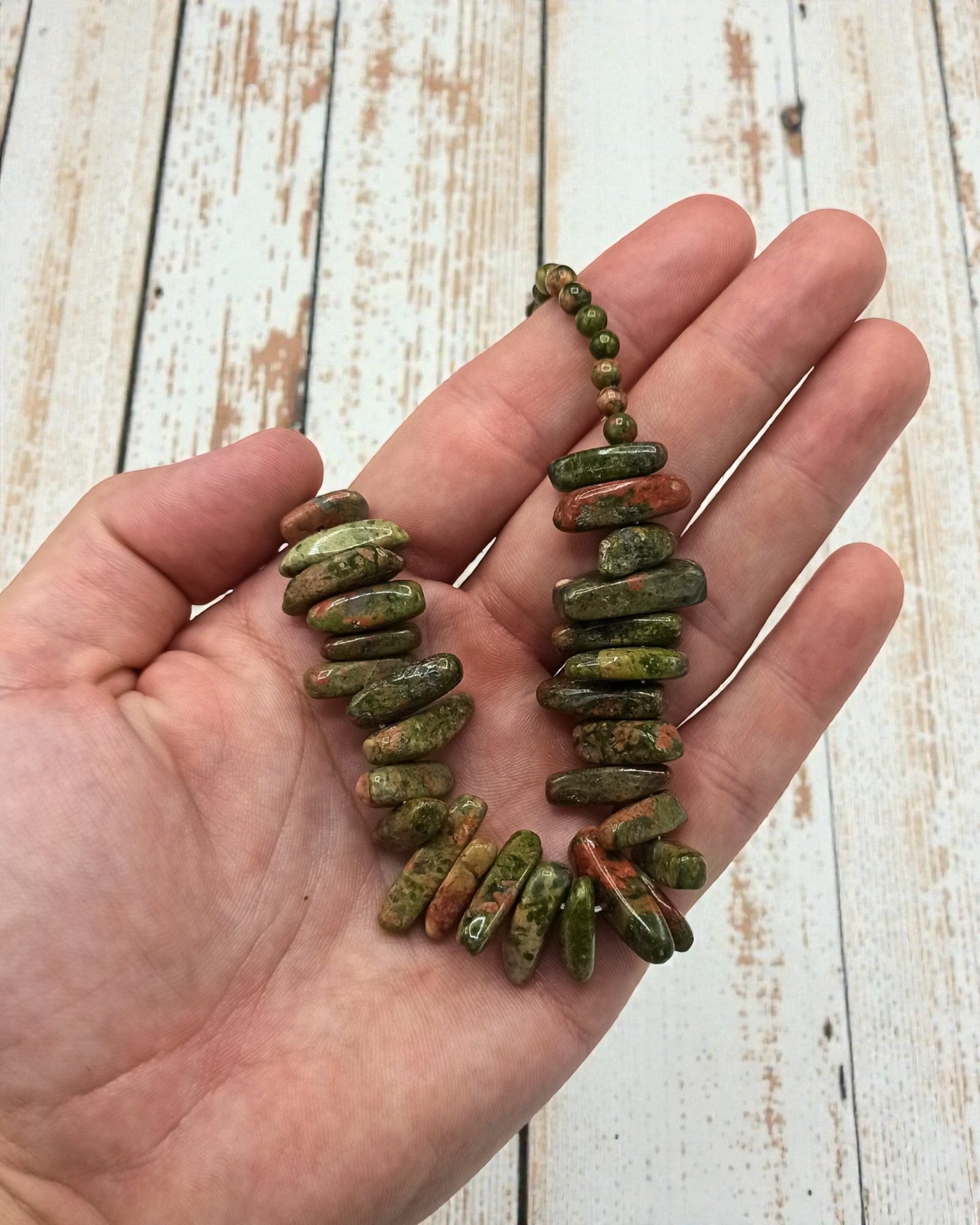 Longstone ädelstenshalsband - mossagat