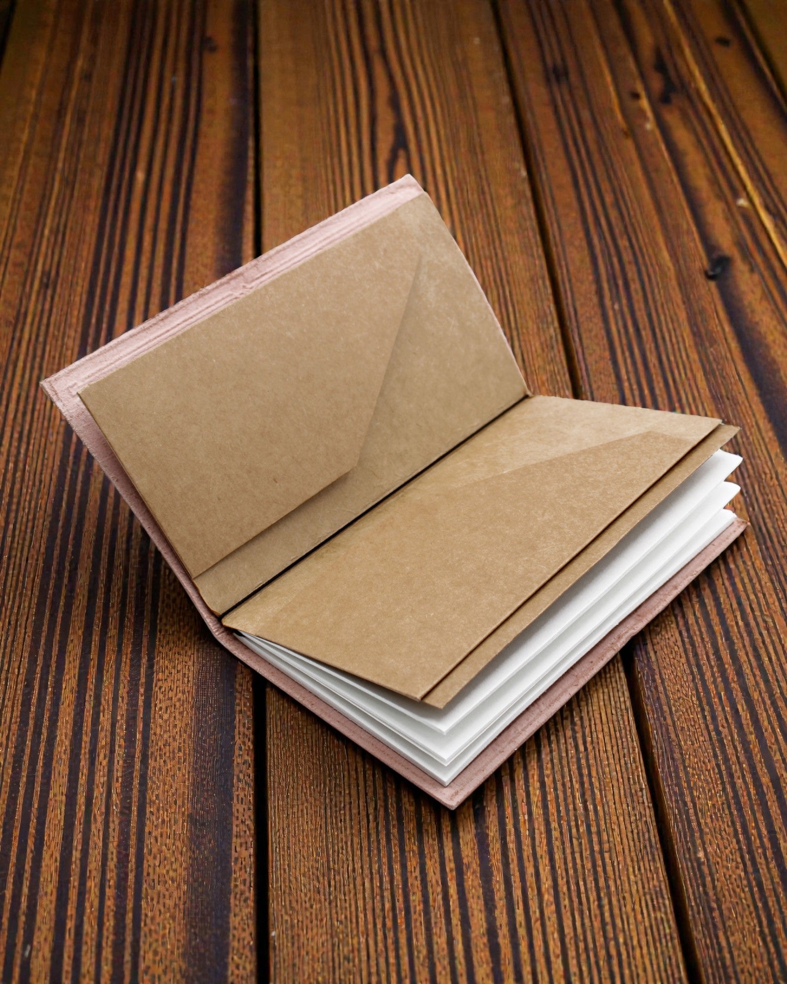 Handgjord läderanteckningsbok Resenärens kompass – Res världen (80 sidor)