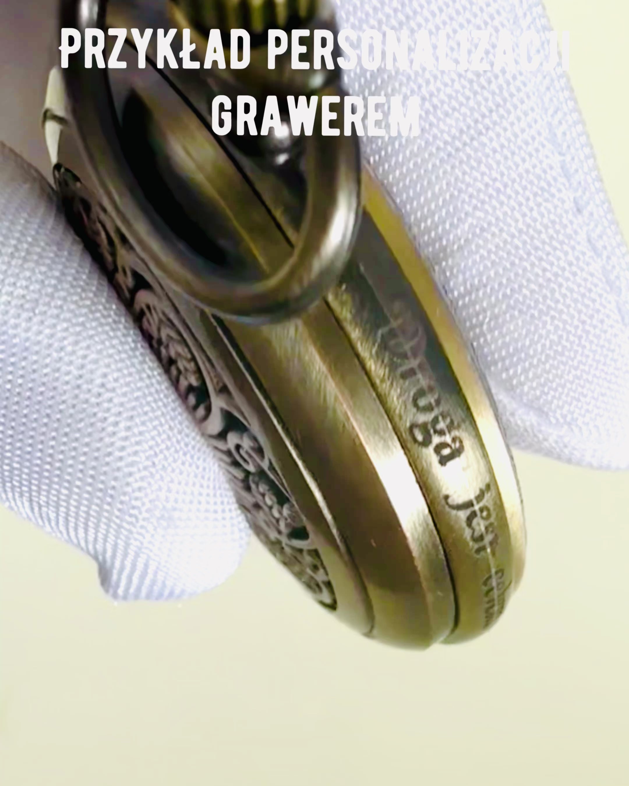 Vintage Navigationskompass med Genombrutet Mönster – brun-guld färg