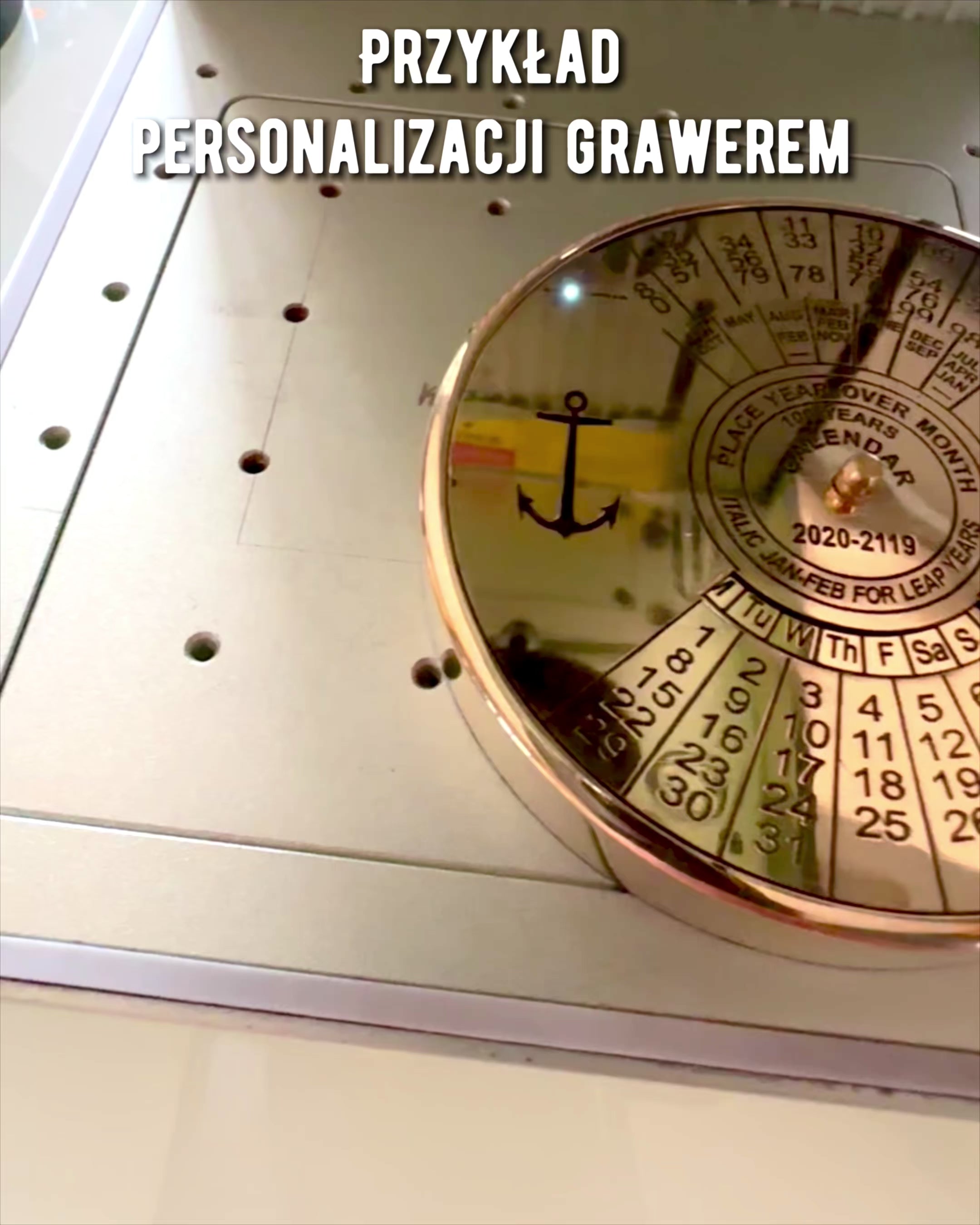 Evighetskalender Havssegling – Mässingskalender 100 år – möjlighet till gravyr som gåva