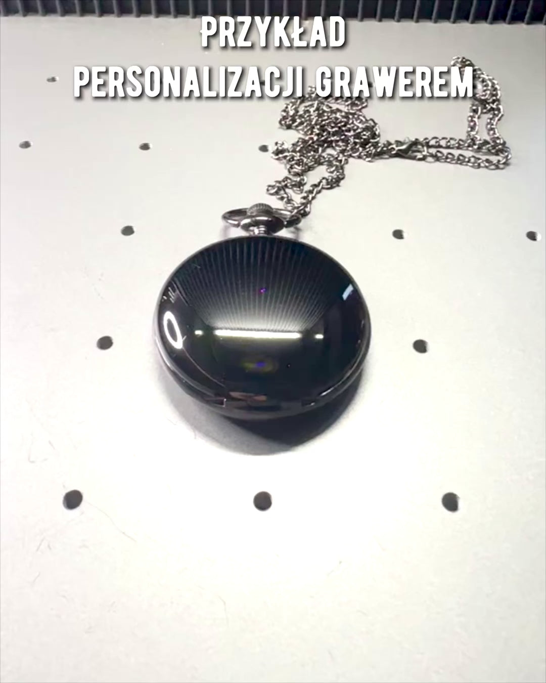 Kompass i fickursstil "Navigator" - Färg mörk metall