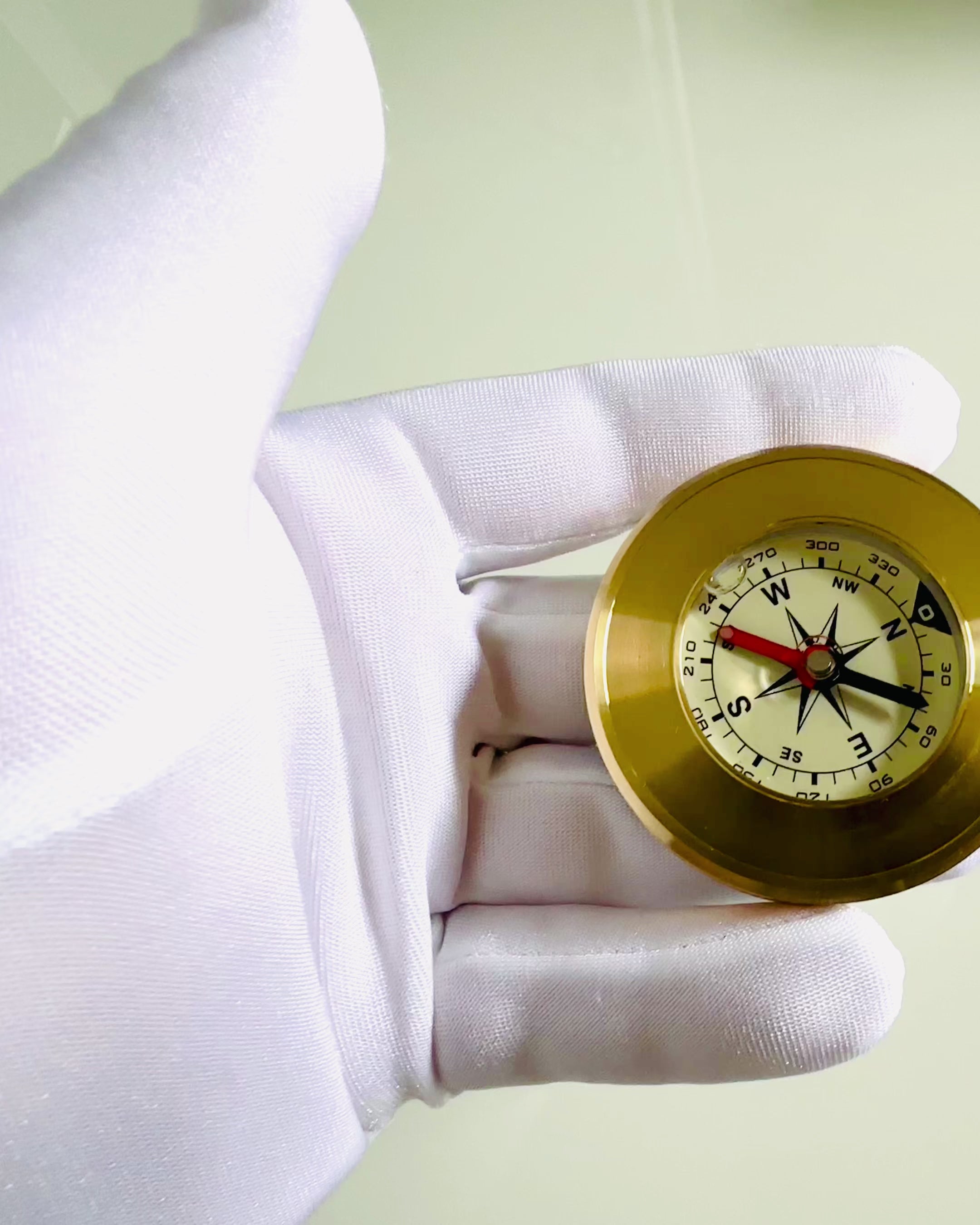 Navigationskompass med Graveringsmöjlighet, Mässing, Klassisk Design – 5 cm