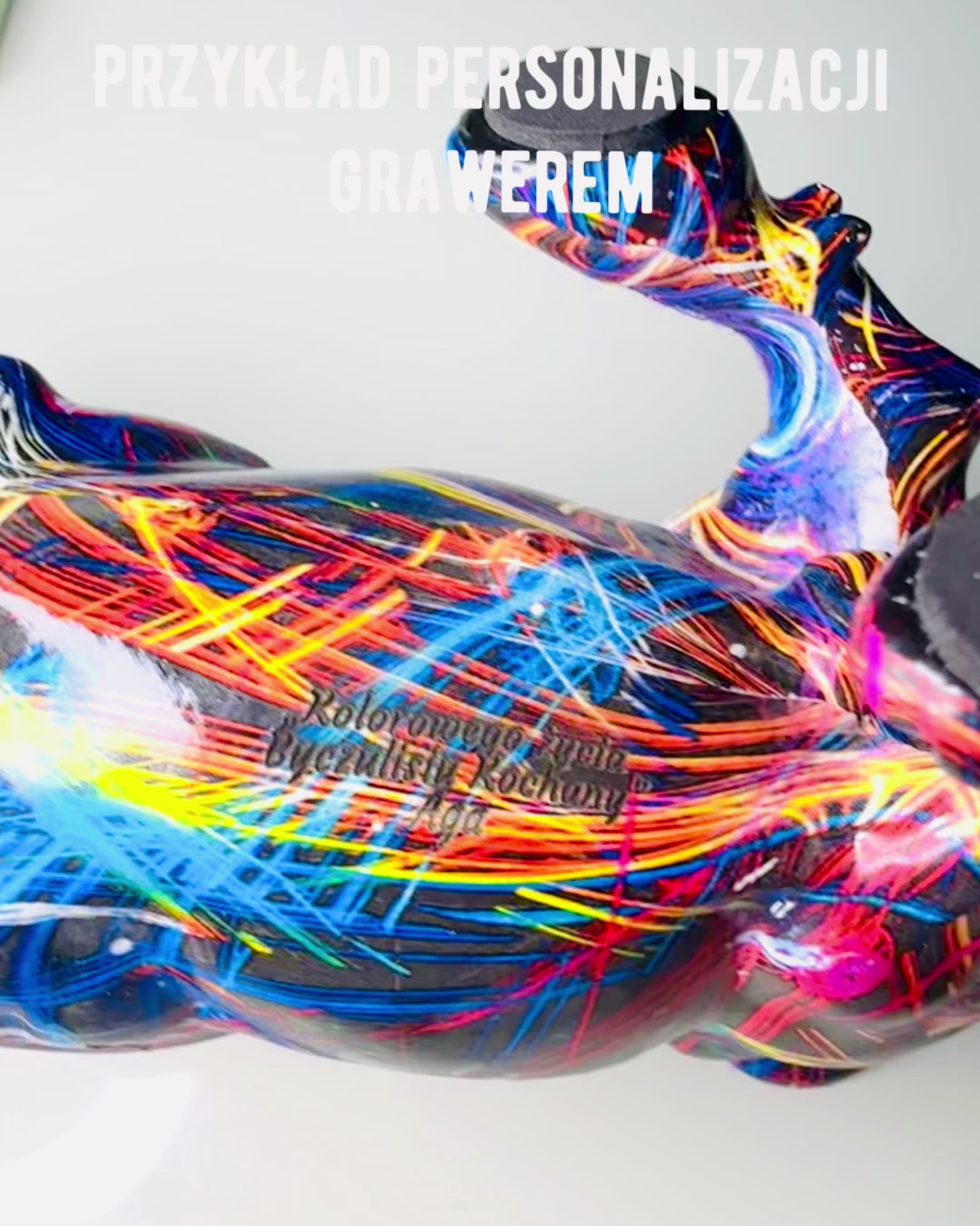 Dekorativ Skulptur Tjur "BullArt" – Unik Konst med Graveringsalternativ - 4 färgvarianter, för personlig present