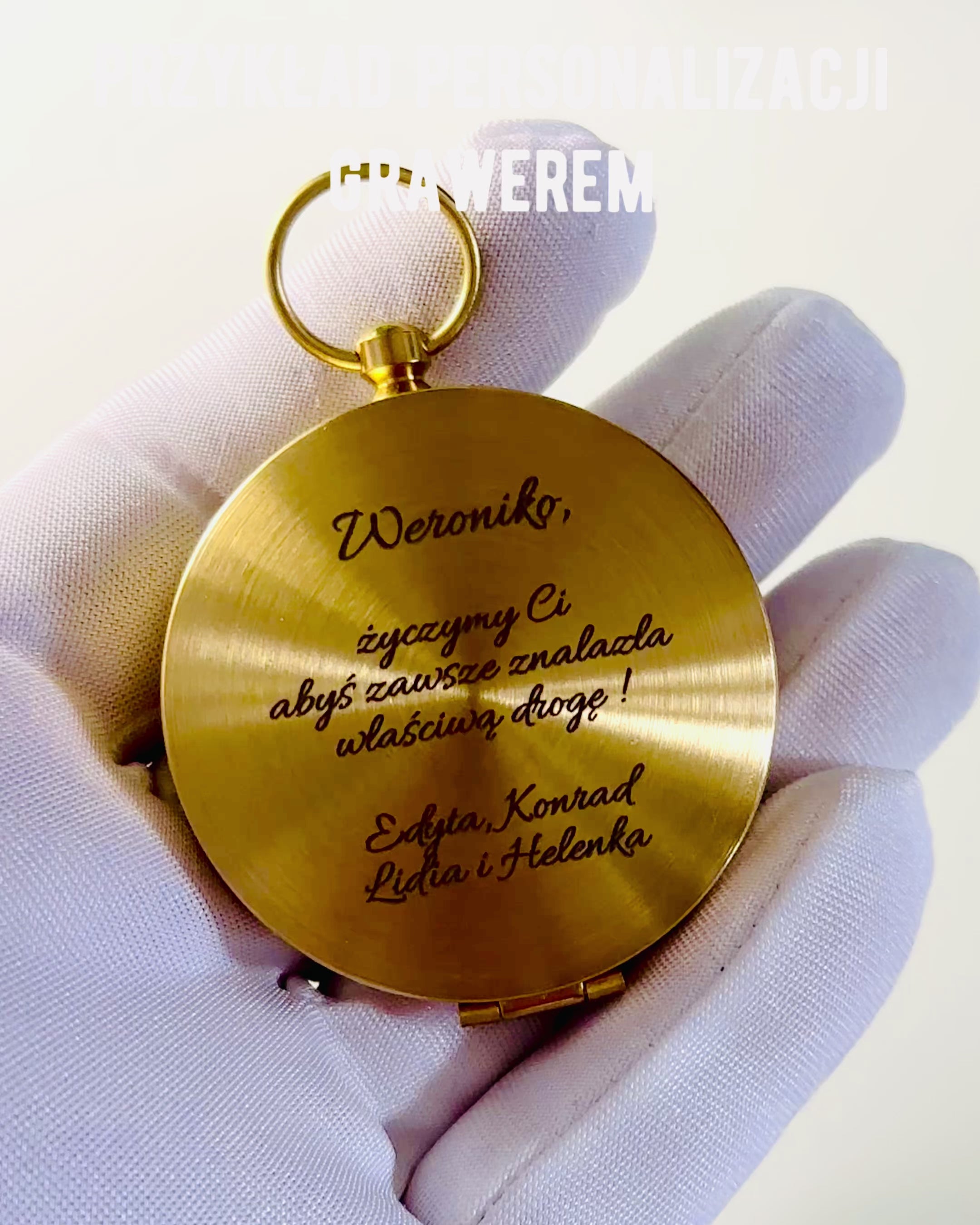 Retro-stil Navigationskompass – Bärbart och Precist Instrument för Riktning för Resenärer och Upptäcktsresande. Gravyr, personalisering.