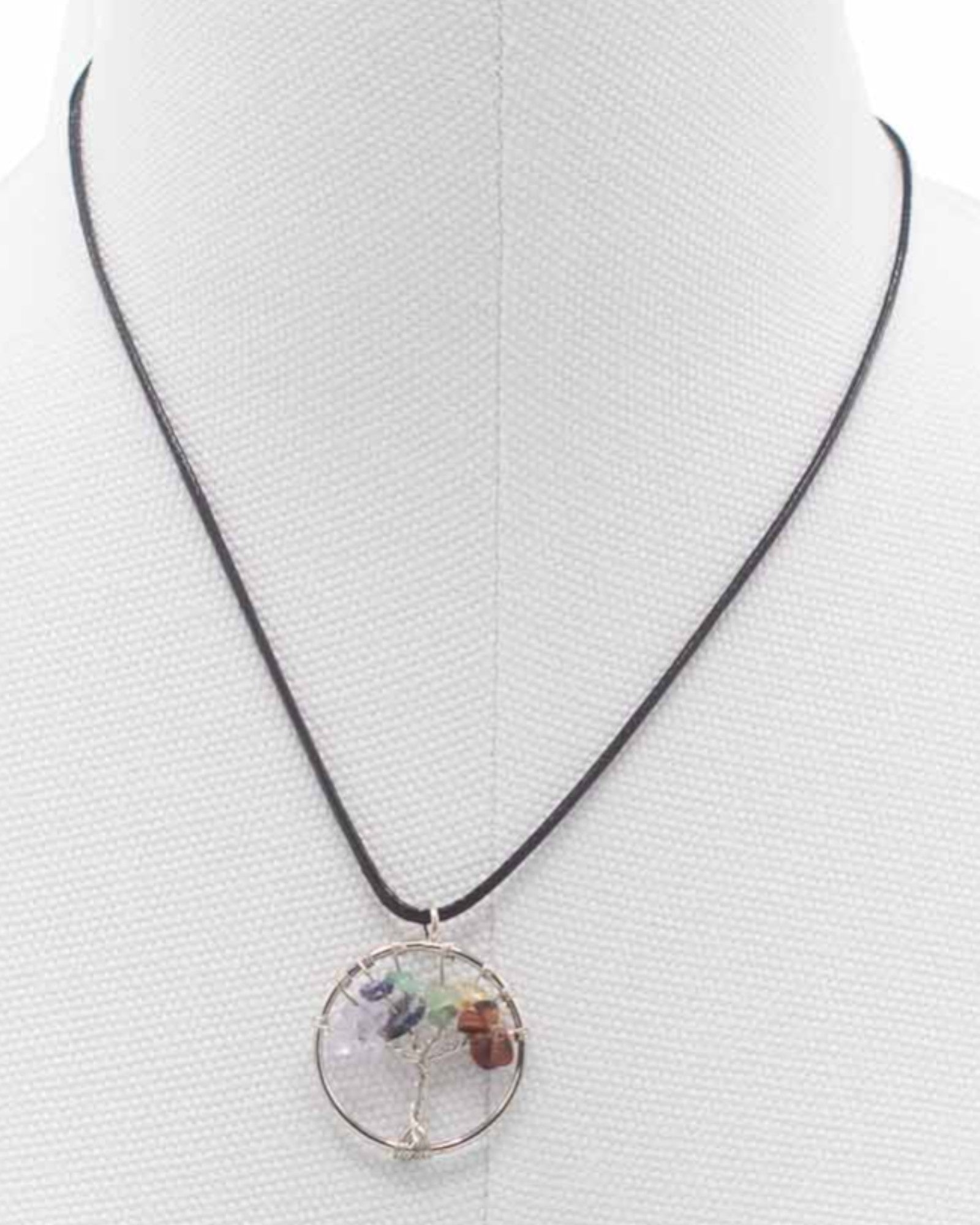 Halsband Livets träd Chakrabalans – Naturliga stenar