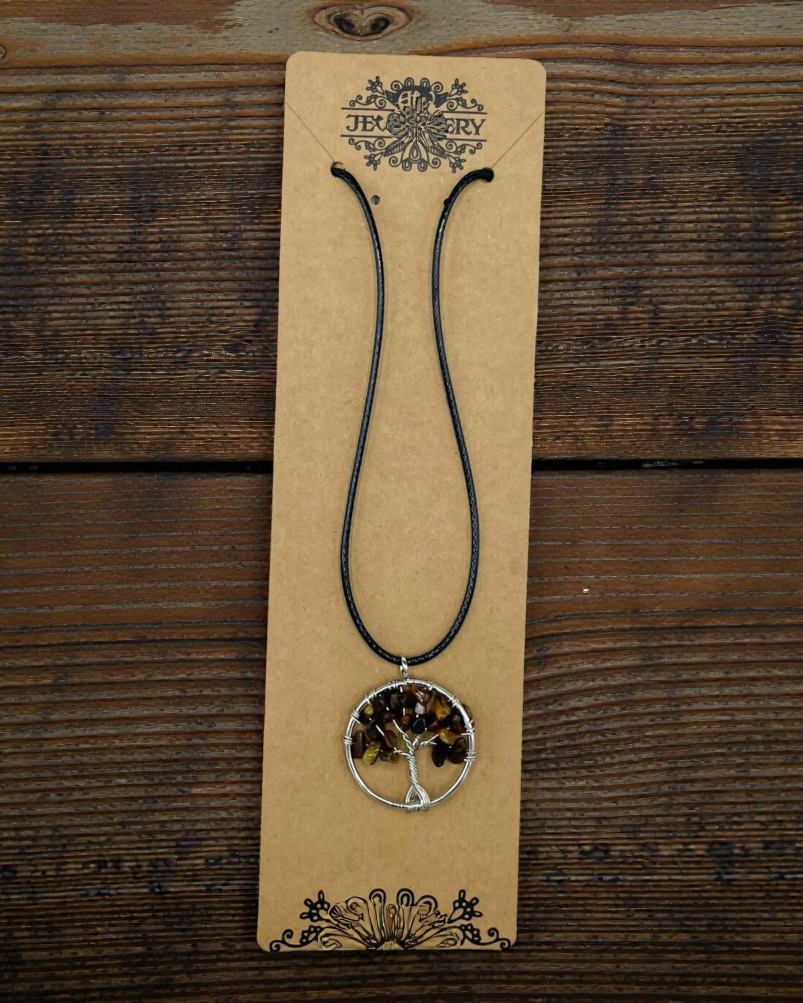 Halsband Livets träd Skydd och Självsäkerhet – Tigeröga