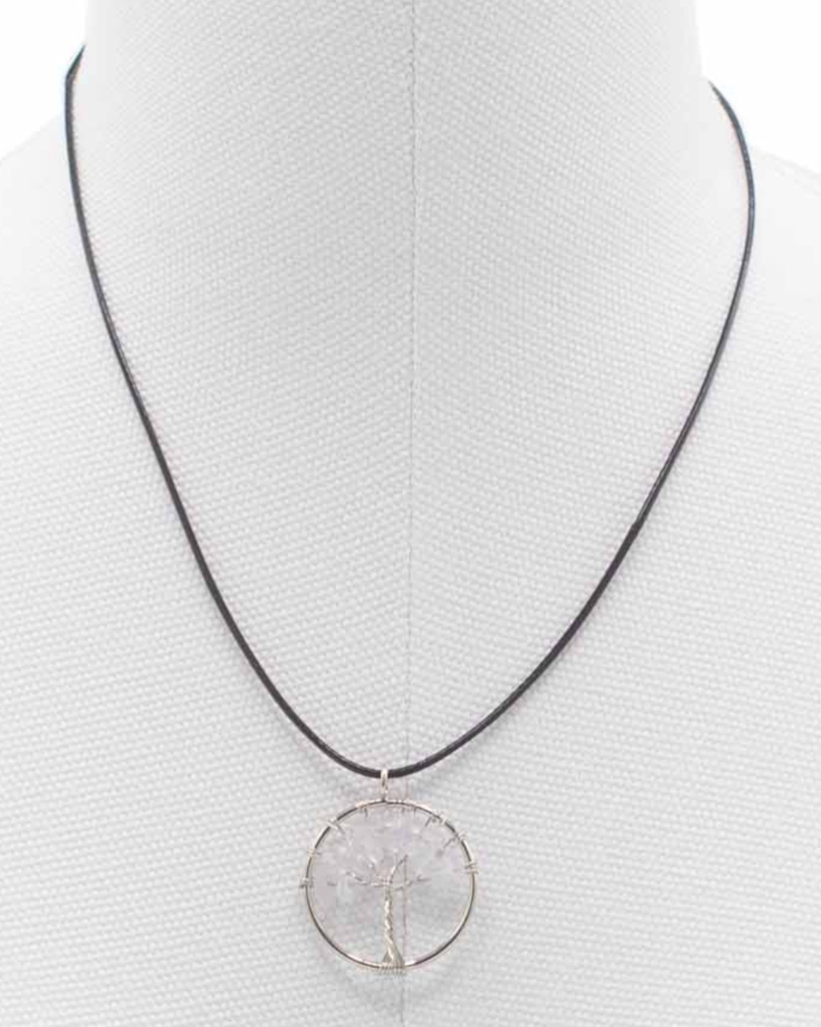 Halsband Livets träd Ren energi – Bergkristall