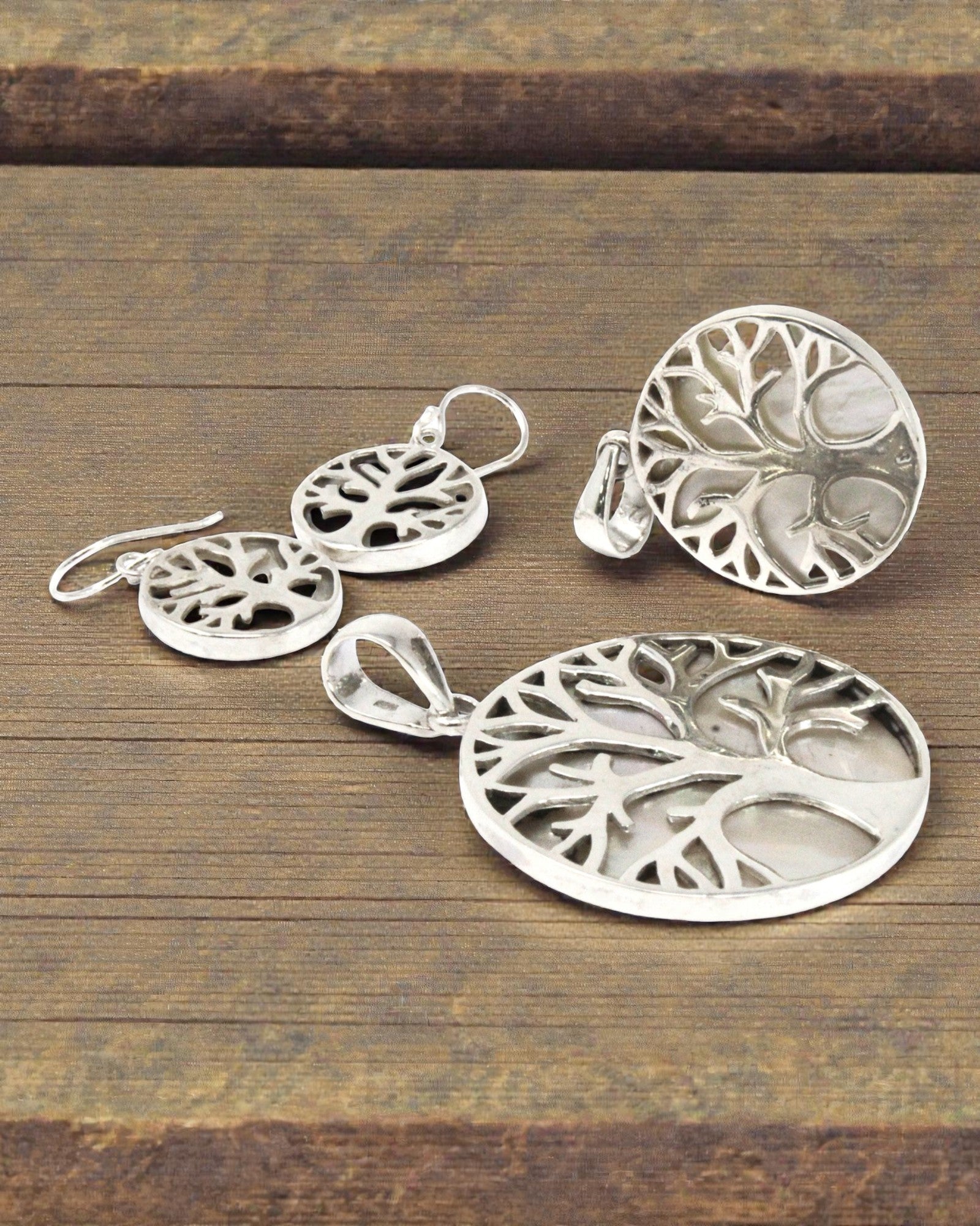 Silverhänge Livets träd 30 mm – Mother of Pearl Pure Light