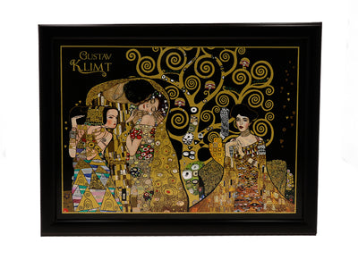 Laptopbricka G. Klimt, Collage (CARMANI) med möjlighet till personlig gravyr, perfekt som present, mått 30.5x40.5cm, stilren och bekväm att arbeta med i knät