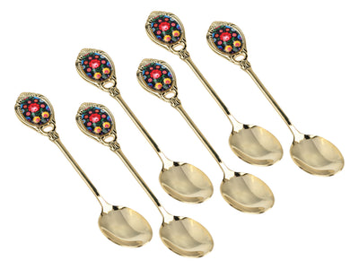 Kujawskie-skedar belagda med 24K guld, svarta