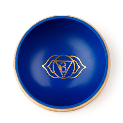 Sjungande skål, blå skål, möjlighet till personlig gravyr, diameter 10 cm, höjd 5 cm