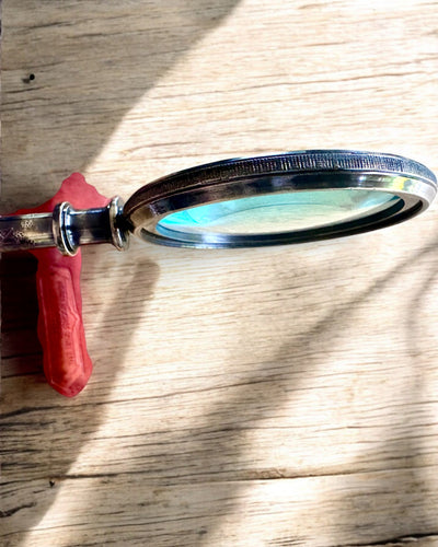 Mässingsförstoringsglas Navigator 1941 med Läderfodral – Handgjord, Premium, möjlighet till anpassning som present