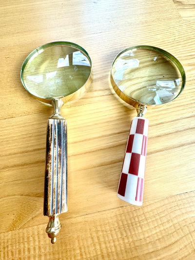 Stor Retro Förstoringsglas, möjlighet till personlig gravyr som present - valbara varianter