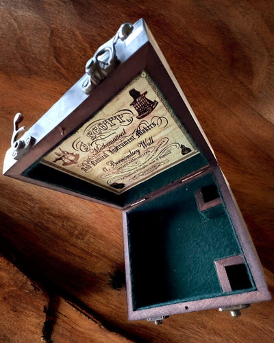 Stort Träskrin för Sextant eller premiumkompass "Mariner's Legacy" med Möjlighet till Gravyr