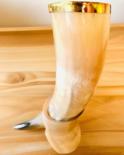 Hornmugg "Viking Valor" - Handgraverad, Premiumkvalitet - 4 varianter att välja mellan