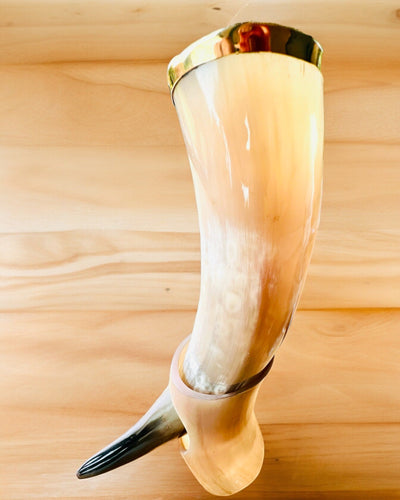 Hornmugg "Viking Valor" - Handgraverad, Premiumkvalitet - 4 varianter att välja mellan