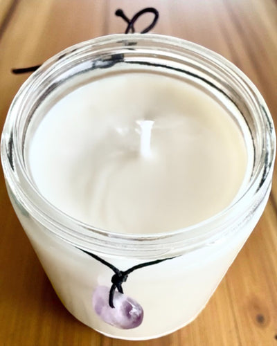 Intentionellt sojaljus Ametist – lugn, harmoni och rening, 250 ml, möjlighet till anpassning som present