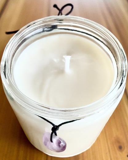 Intentionellt sojaljus Ametist – lugn, harmoni och rening, 250 ml, möjlighet till anpassning som present