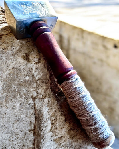 Skalders Mjölnir-hammare – 33 cm, Handsmidd Vikingahammare med Graveringsalternativ