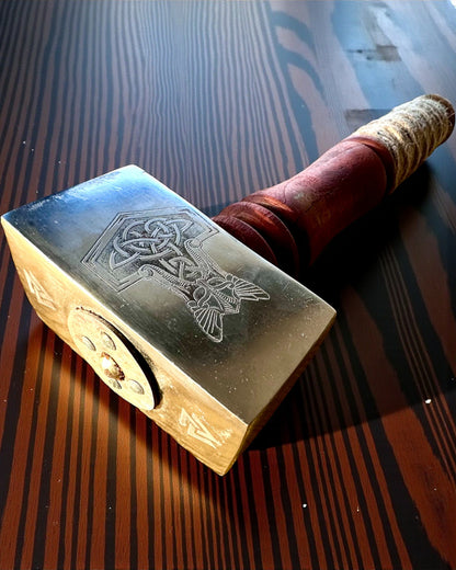 Skalders Mjölnir-hammare – 33 cm, Handsmidd Vikingahammare med Graveringsalternativ