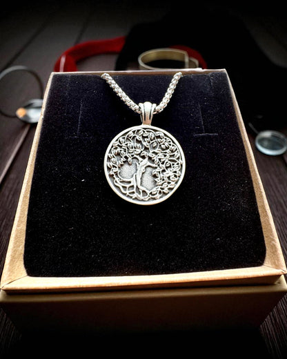Amulett Livets Träd med Graveringsmöjlighet - halsband "Naturens Vitalitet", personalisering