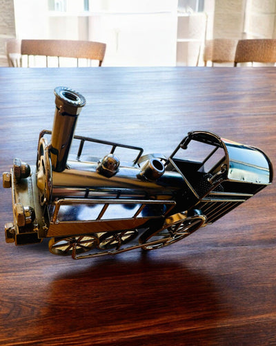 Lokomotyw av järn "Retro Express" – dekoration, modell, handgjord med möjlighet till gravyr som present