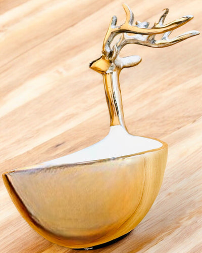 Elegant skål Hornad Skönhet – Hantverk från Indien, personalisering med gravyr