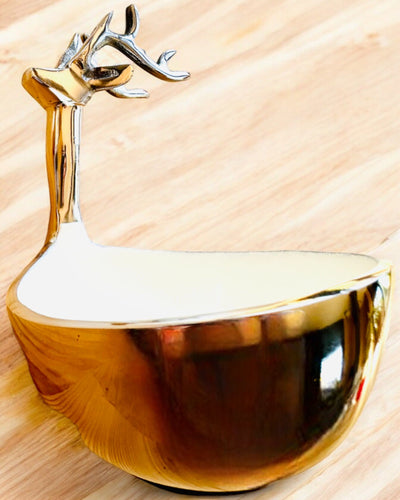 Elegant skål Hornad Skönhet – Hantverk från Indien, personalisering med gravyr