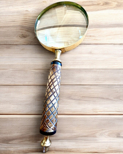 Stor Retro Förstoringsglas, möjlighet till personlig gravyr som present - valbara varianter