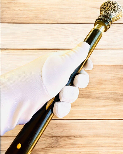 Promenadkäpp "Majestätens Käpp" Trä Handgjord, möjlighet till gravyr, 2 alternativ att välja mellan