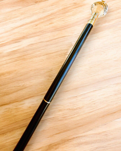 Laska för promenader "Vit Diamant" - Handgjord i trä, möjlighet till gravyr