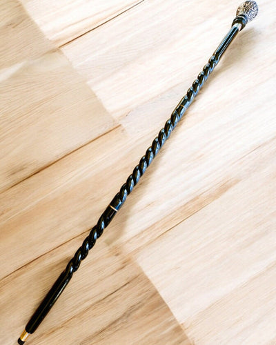 Promenadkäpp "Majestätens Käpp" Trä Handgjord, möjlighet till gravyr, 2 alternativ att välja mellan