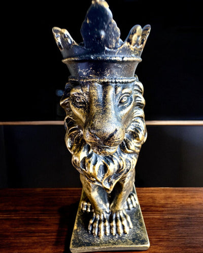 Lejonkungen – Kompakt 14.5 cm dekorativ figur med graveringsalternativ som present