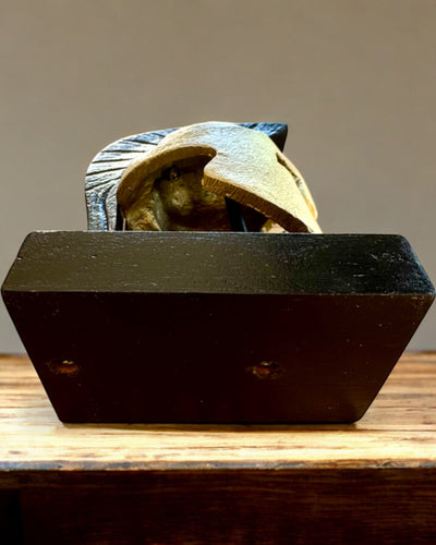 Spartanhjälm Premium – handgjord dekorativ skulptur, möjlighet till gravyranpassning som present