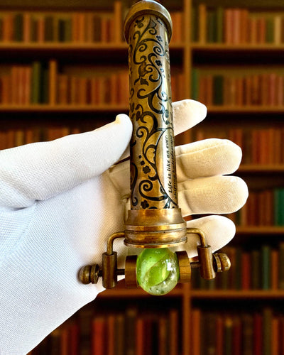 Vintage kalejdoskop ”Emerald Dreams”, 15 cm – handgjord, med möjlighet till personlig gravyr som present