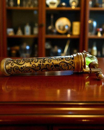 Vintage kalejdoskop ”Emerald Dreams”, 15 cm – handgjord, med möjlighet till personlig gravyr som present