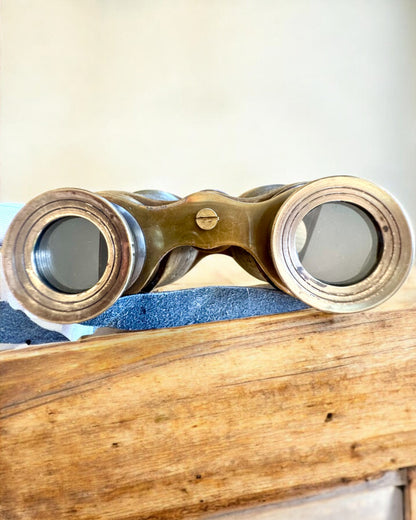 Kikare med läderfodral Victorian's Eye, 11 cm Mässing, Handdekorerad, personalisering med gravyr som present