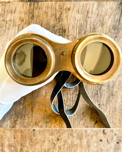 Kikare med läderfodral Victorian's Eye, 11 cm Mässing, Handdekorerad, personalisering med gravyr som present