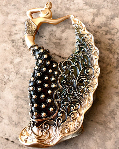 Elegant skulptur "Tancerka Złotego Blasku", 29 cm hög, med möjlighet till gravyr som present