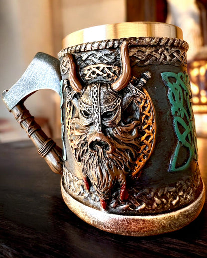 Vikingmugg Ragnar's Horn - med Graveringsalternativ som present, 250 ml