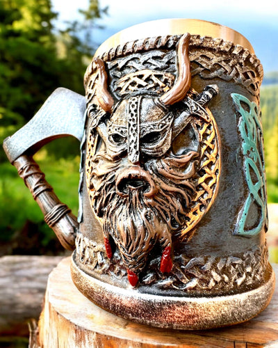 Vikingmugg Ragnar's Horn - med Graveringsalternativ som present, 250 ml
