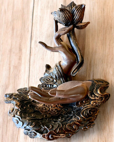 Mystisk Hand, Rökelsehållare, rökelsehållare med Flöde, möjlighet till personlig gravyr som present