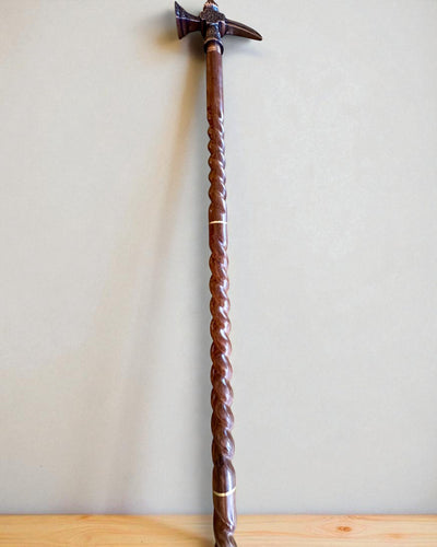 Promenadkäpp - WIKING med ett huvud i form av en stridshammare, möjlighet till personlig gravyr som present