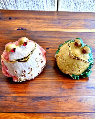 Elegant dekorativ ask "Żabi Skarb" för presentpersonalisation, med möjlighet till gravyr