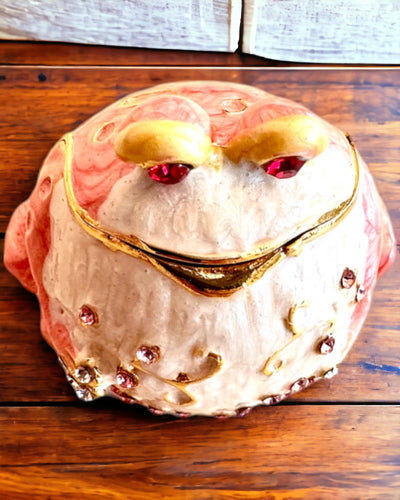 Elegant dekorativ ask "Żabi Skarb" för presentpersonalisation, med möjlighet till gravyr