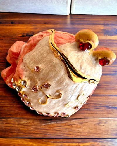 Elegant dekorativ ask "Żabi Skarb" för presentpersonalisation, med möjlighet till gravyr